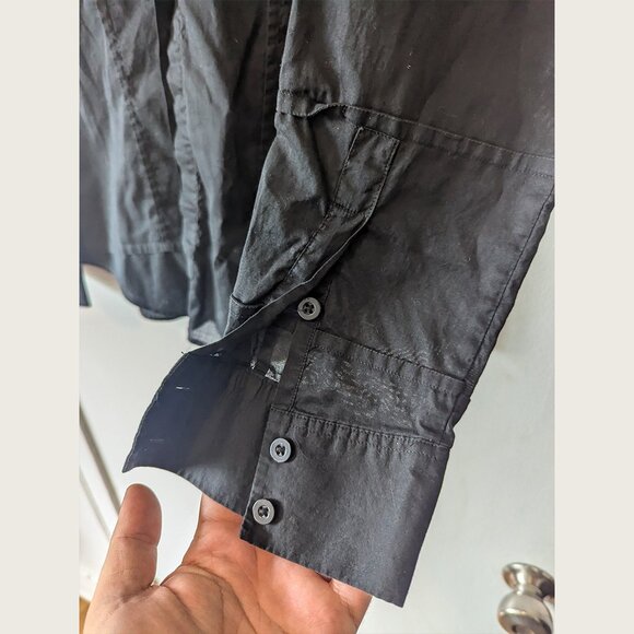 PHILIPPE DUBUC - Black paneled shirt - Sz M - Picture 6 of 8